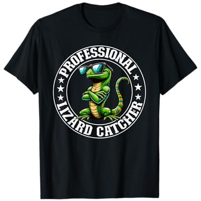 Cazador de lagartos profesional divertido retro Gecko Lizard Hunter Camiseta