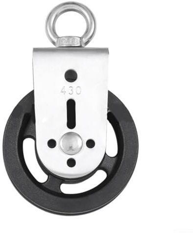 Oniissy 88 mm leise Seilrolle für Seilzugsystem, Fitnessstudio, Pulldown-Aufsätze, Seilzug, Einzel-Riemenscheibe-Set, robuste Riemenscheibe, Trommel für Seile, Camping, Fitnessstudio (Nylon)