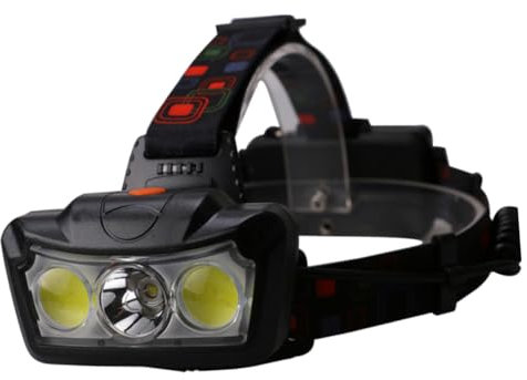iplusmile faro LED linternas frontales led headlight headlamp luz de campamento recargable largo condujo fuerte Senderismo faro brillante Lámpara de cabeza lámpara de campamento Black