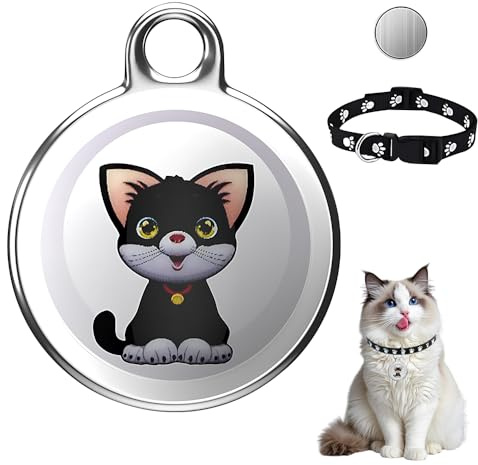 WDKXCN Traceur Chat, Traceur pour Chat, Sans Gps, Ip65 étanche Collier Traceur Chat avec Find My pour Chats, Chiens, Tout-Petits, Boucle De Clé, Coffre, Sac à Dos, Vélo