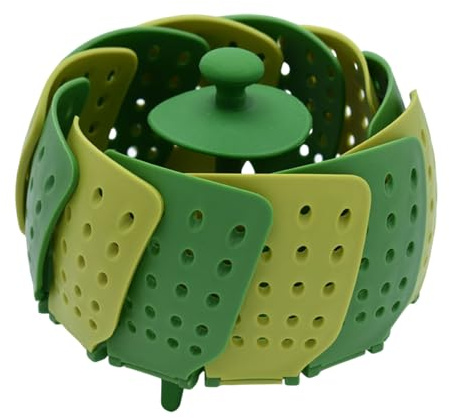 Baske De Vapor Extensible - Cesta De Vapor De Verduras Plegables, Inserto De Vapor | Utensilios De Cocina De Vapor De Acero Inoxidable, Utensilios De Cocina Para Verduras Y Hornear Frutas De