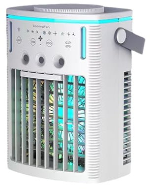 YIZITU Ventilador de refrigeración de agua con velocidades ajustables y función de temporizador, ventilador de refrigeración USB adecuado para el hogar y actividades al aire libre