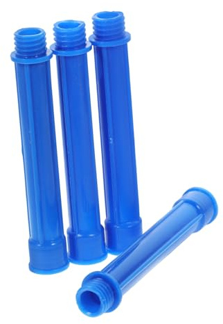 SHINEOFI 4pcs Caulking Extension Tubes Small Screw-on Caulking Tips Reusable Caulk Applicator Nozzle Parts for Pneumatic Glass Glue Gun Finishing and Replacement Accessories