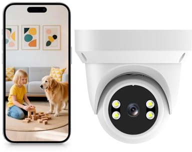 XNH T52W 360° 2K 3MP inomhus wifi-övervakningskamera, 2,4 GHz wifi, infraröd nattsyn, mänsklig detektering, tvåvägsljud, en-knappssamtal, 32 GB minneskort