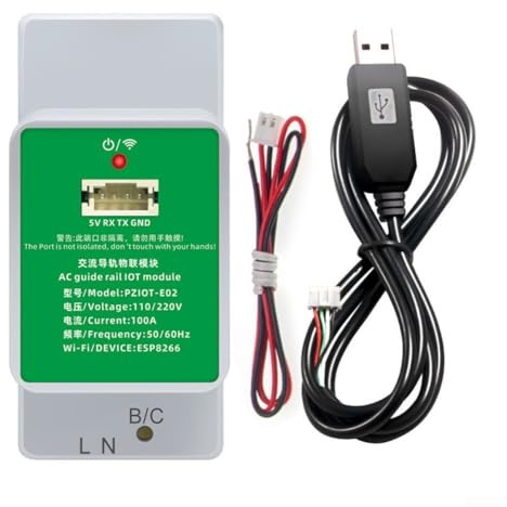 ZAMETTER Analyseur de qualité d'alimentation monophasé WiFi intelligent AC110 220 V sur rail DIN Module IoT avec prise en charge du compteur de tension et de courant