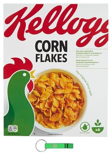 4x Corn Flakes Knusprige goldene und leckere ohne Palmöl ohne Farbstoffe ohne künstliche Aromen 250g + Beni Culinari Kostenloser Schlüsselanhänger