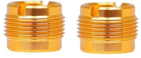 FIXOSHEE 2 Stück Mikrofonstativ Gewindeadapter 3/8 5/8 Zoll Schraubadapter aus Edelstahl Goldfarbene Verbindungsschraube für Mikrofonklemmen Kompakt und Langlebig