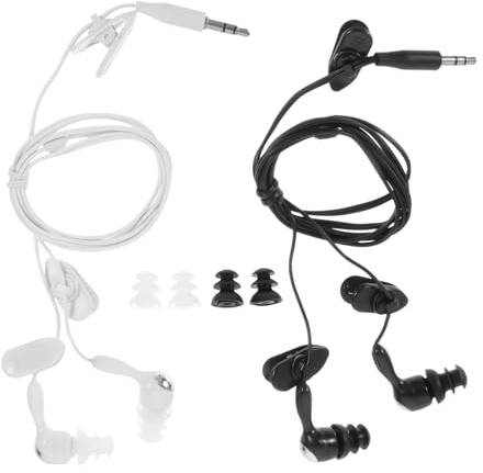 LIGIGWASH Schwimmkopfhörer 2 Stück in Ear mit 35mm Stecker Bade Ohrstöpsel Gehörschutz für Wassersport und Duschen