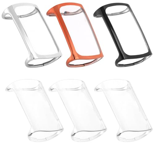6pcs Screen Protector Cases for Fitbit, TPU Full Around Watch Protector Covers Practical Screen Protective Accessories Compatible with Fitbit Charge 6/5