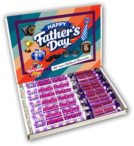Parma Violets Fathers Day Sweets Gift Box Hamper (RETRO FATHERS DAY FRONT)