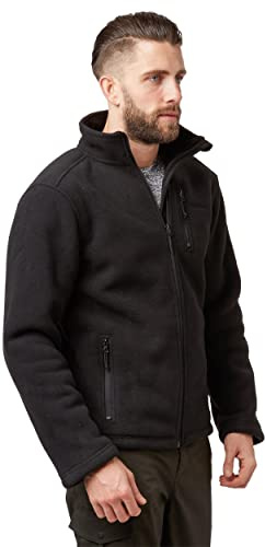 Peter Storm Men's Borg Fleece with Full Zip, High Neck & 3 Pockets, Warm, Soft & Comfortable Midlayer Jacket, Ideal for Walking, Hiking & Outdoor Recreation