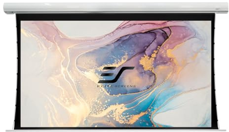 Elite Screens' Saker TAB Tension – motorduk för projektor vit/5D CineGrey/244 x 137 (16:9) (framflöde 30 cm)