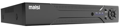 maisi 4 Channel 3K Lite DVR Recorder for CCTV Security Camera System, Support AHD/CVI/TVI/IP/CVBS(Analog) Cameras, Motion Detection, APP Remote Viewing, USB Backup, NO Hard Drive