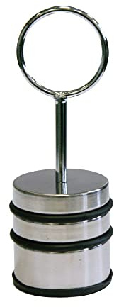Türstopper Edelstahl mit Griff Türpuffer Massiv 1,1 kg Boden Puffer Bodentürpuffer Gummipuffer Rutschfest Tür Stopper Gummiert