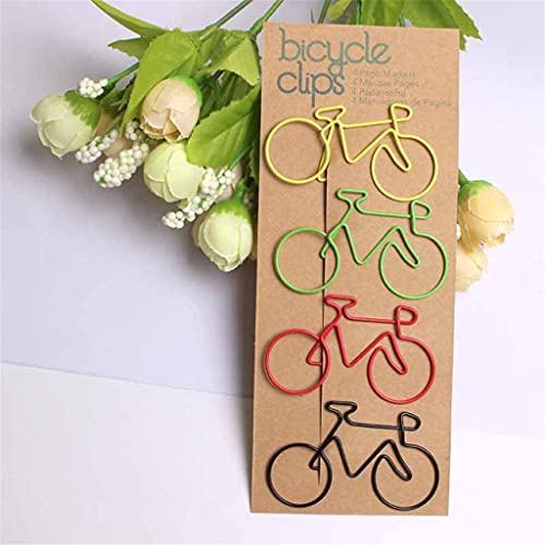 Fahrrad Form Büroklammern Metall Vintage Lesezeichen Datei Klemmen für Büro Schulbedarf Dekoration 4 STÜCKE Kostengünstig und langlebig Useful and Attractive