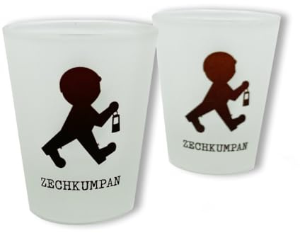 Prints von Essen Schnapsgläser 4 cl - Zechkumpan - 2er Geschenkset