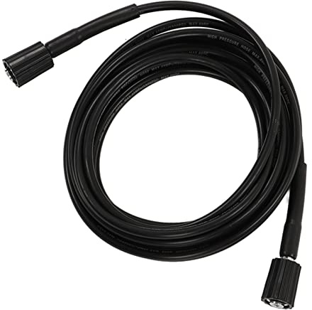 Tubo per Idropulitrice Ad Alta Pressione, Lunghezza 9 M, Materiale in Gomma PVC, Resistente Agli Agenti Atmosferici, All'abrasione 'olio, (2 Estremità M22 Inserto 15 MM)