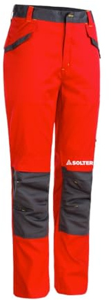 Solter - Pantalón de Soldadura Weldtex, Talla XL, Protección Ignífuga con 75% Algodón FR y 24% Poliéster, Cierre de Velcro y Bolsillos Funcionales