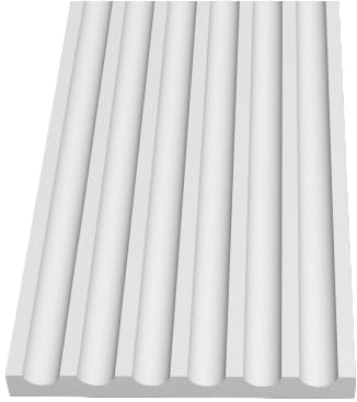 Led Mall Home Cornice Decorativa per Pareti 2000x125x15mm - Decorazioni Parete Duropolimero - Battiscopa Resistente agli Urti - Battiscopa Cucina (2 Pezzi da 1000x125x15 mm)