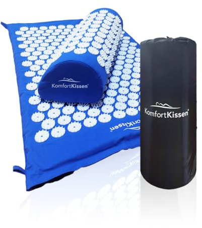 MKS Set per agopressione – tappetino per agopressione + cuscino + borsa; stimola la circolazione sanguigna e allevia la tensione