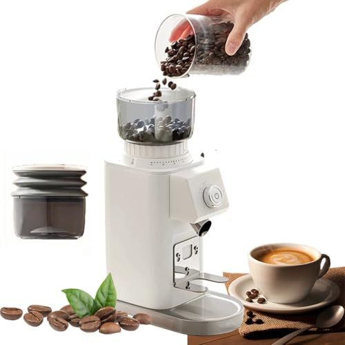 Moulin à café électrique, Moulin à Grains de café électrique pour Un Usage Domestique avec Un Seul Bouton, Moulin à Grains de café Automatique pour Expresso avec 24 réglages de mouture précis