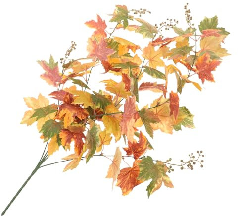 DIYEAH Autumn Maple Leaf Wall Hanging Decor Vibrant 3 for Thanksgiving Home Patio