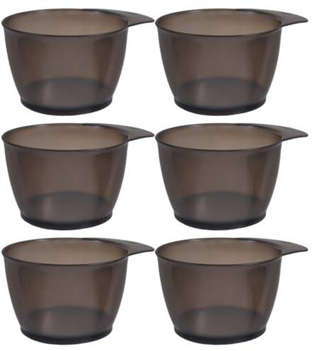 FOMIYES 6pcs Hair Dye Mixing Bowl Plastic Tinting Bowls for Home Salon Use Lightweight Easy to Clean Hair Coloring Tools Color Mixing