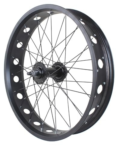 Snow Bike Wheelset 20/24/26”X 4.0 Fat Tire Bike Wheel Set 36H Front Rear Disc Brake Hubs 14G Spokes Aluminum Alloy Beach Bike Rims Quick Release 135mm/195mm For 6-10s Snow Beach E-Bike(Front_26)