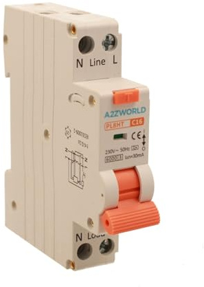 Interruttore Differenziale Magnetotermico 1 Modulo Tipo A, 16A C16, RCBO Slim 1P+N 6kA 30mA 220V, Curva C, Serie PL8HT Professionale
