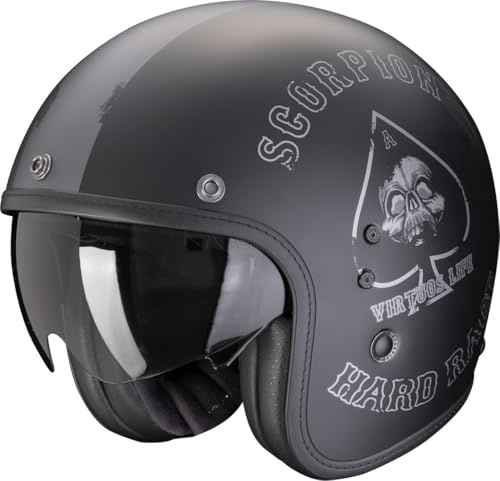 Scorpion Belfast Evo Spade Jet Helmet, black matt/silver, XL (60/61)