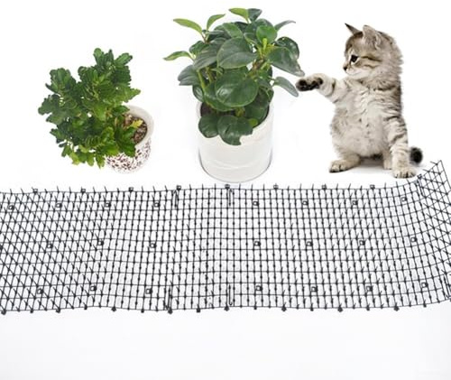 12 alfombrillas de plástico para uso en jardín para evitar que gatos, perros y otros animales dañen plantas y verduras solución humana