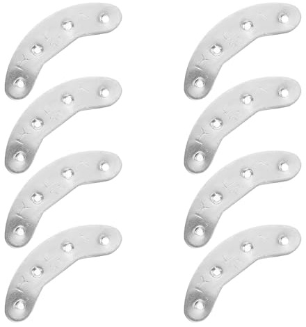 Milisten 4 Paires Plaque de Talon en Fer pour Chaussure: Kit Réparation Semelle Métal 48mm Pack - Protecteur Talonnette Anti Usure Robuste pour Bottes Homme et Souliers Cuir en Plein Air