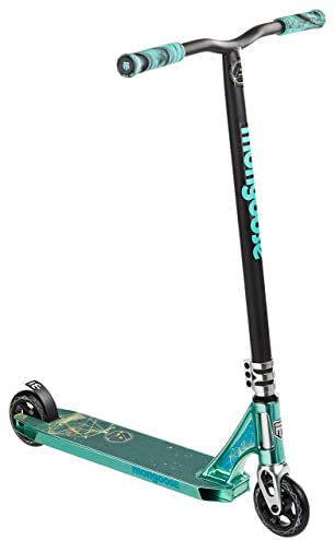 Mongoose Rise 110 Expert Youth and Adult Freestyle Stunt Scooter, High Impact 110mm Wheels, Bike-Style Grips, Lightweight Alloy Deck, Teal/Black