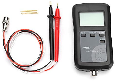 VBESTLIFE 4 Wire System YR1035 Battery Internal Resistance Tester with Wiring LCD Screen for Lead Acid, Lithium Ion, Lithium Polymer, Lithium Iron Alkaline, Dry Battery