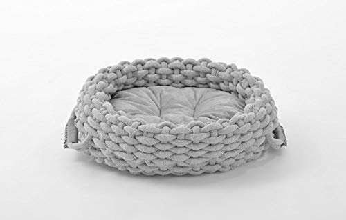 Lycce Katzenbett Hundebett Kuschelnest Rope grau Ø 40cm x 15cm