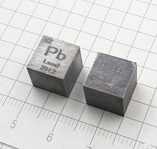 10 mm Cubo Metal Plomo 99,99% Alta Pureza Cubo Plomo Metal Tallado Elemento Periódico Tabla Cubo