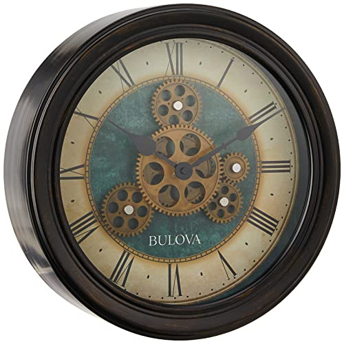 Bulova Industrial Motion Wanduhr, 12,8 cm, Schwarz