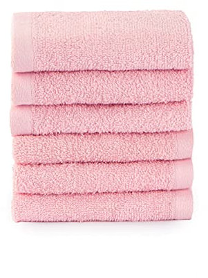 Morbidissimi Set 6 Lavette Spugna 560 gr/mq Y767 Rosa