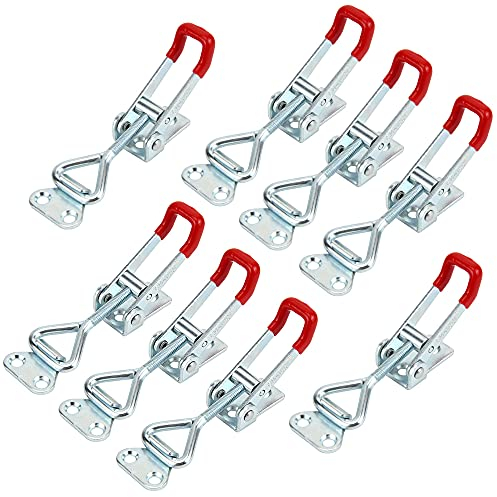 Spannverschluss Bordwandverschluss,8 Stück Hebel Verschluss Haltekapazität Türriegel Eckbefestigung Klein Kniehebelspanner Latch Button Toggle Latch 100kg