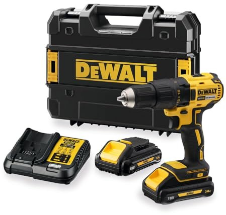DeWalt DCD777L2T-QW Taladro atornillador compacto sin escobillas 18 V XR – 2 x 3 Ah