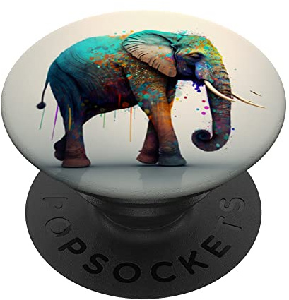 Elefant im Aquarell-Design, Elefant PopSockets mit austauschbarem PopGrip
