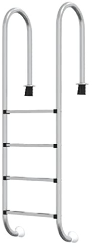 vidaXL Escalera para Piscina Acero Inoxidable 304 54x38x184,5 cm