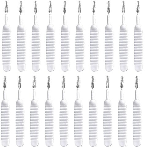 maddd Limpiador de ducha potente, cepillo para limpieza orificio de ducha, boquilla para alcachofa de ducha antiobstrucción de 20 piezas, limpiador para alcachofa de ducha antideslizante con orificio