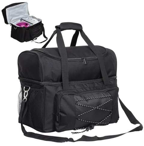 Generisch Bowling-Tasche für 2 Bälle, Bowling-Einkaufstasche - Tragetasche zum Bowling mit gepolstertem Riemen,Robuste und geräumige Bowlingtasche mit gepolstertem Riemen zum einfachen Tragen