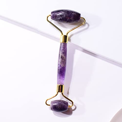 Amethyst-, Naturstein-Gesichtsroller, Gua Sha-Werkzeugset, Kratzkristallmassage, 1-tlg Voller Textur