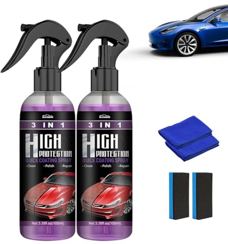 Keramik-Autopolitur, Crystal Coating Spray, Keramikbehandlung, High Protection 3-in-1, Auto-Spray, reinigt und repariert Kratzer im Auto