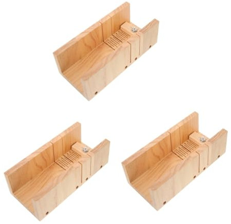 Tofficu 3stücke Handgemachter Holzschneider Für Seifen Praktische Doppelte Schneideform Aus Holz Für Seifenherstellung Und Kreative Projekte
