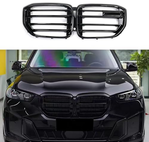 Kühlergrill für die Vordere Stoßstange des Autos, Kompatibel für BMW X5M 2024+, Kühlergrillabdeckung aus Netzgewebe für die Stoßstange,Gloss Black