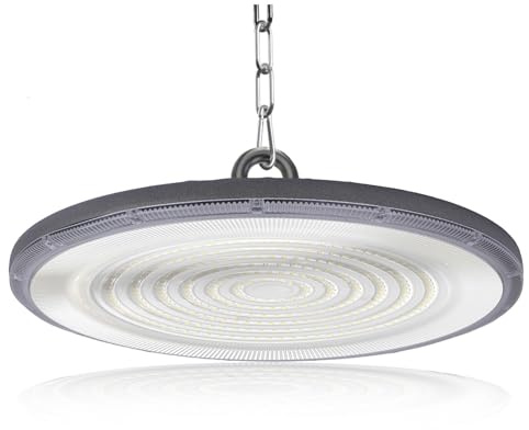 JBdusn 200W UFO LED High Bay Light,6500K Werkstatt Deckenleuchte Industrielampe mit Kette,IP65 Wasserdicht Hallenstrahler Strahler Werkstattlampe Werkstatt Deckenleuchte für Fabriken,Garage,Lagerhaus