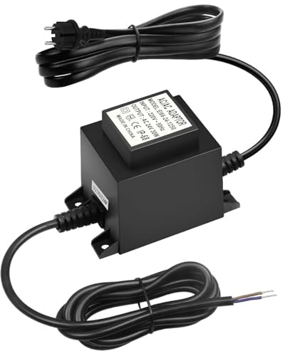 JEONDFG 24 V/30 W transformador AC/AC, fuente de alimentación exterior, IP68, 220 V 24 V, con enchufe, fuente de alimentación LED 24 V para luces LED y bombas de estanque